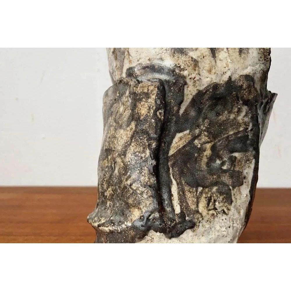 Large Mid-Century German Studio Pottery Brutalist Sculptural Vase, 1960s For Sale 3