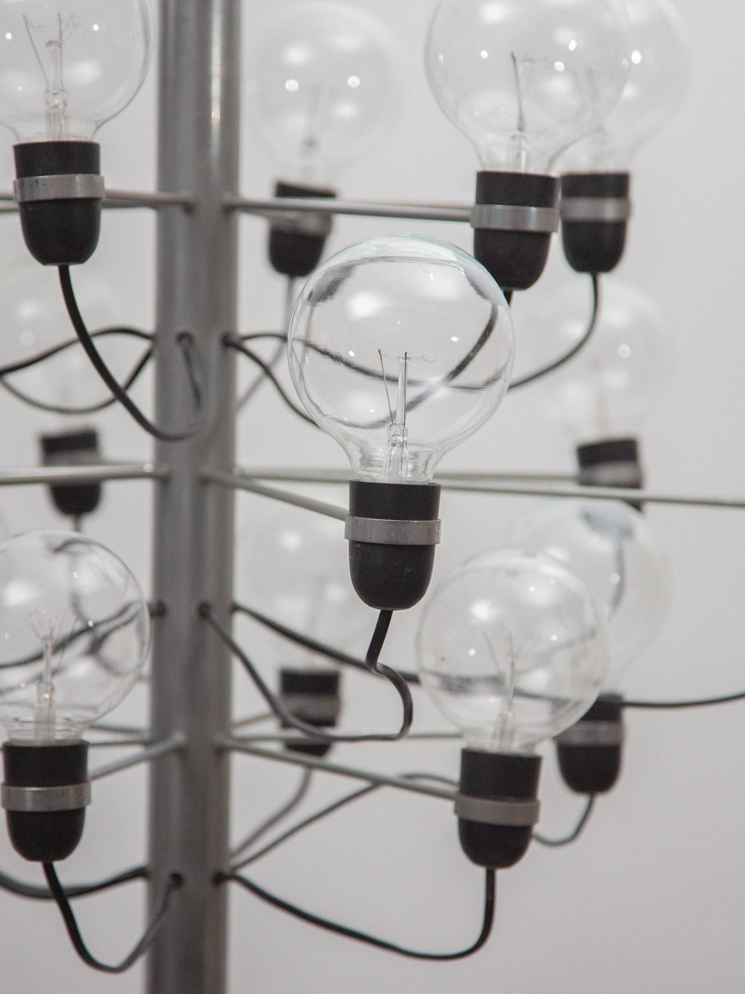 Italiano Grande lampadario di metà secolo Gino Sarfatti 