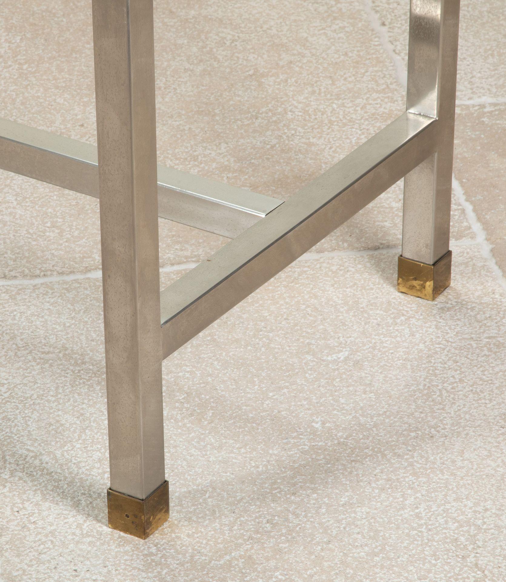 Large Mid-Century Glass and Stainless Steel Console by David Hicks For Sale 5
