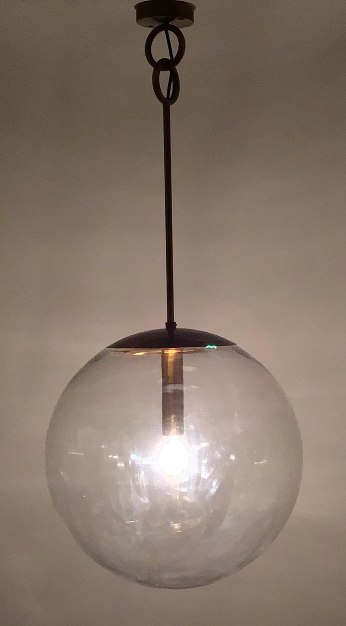 extra large glass globe pendant light
