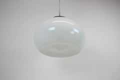 Große Mid-Century-Glas-Hängelampe, 1960er-Jahre