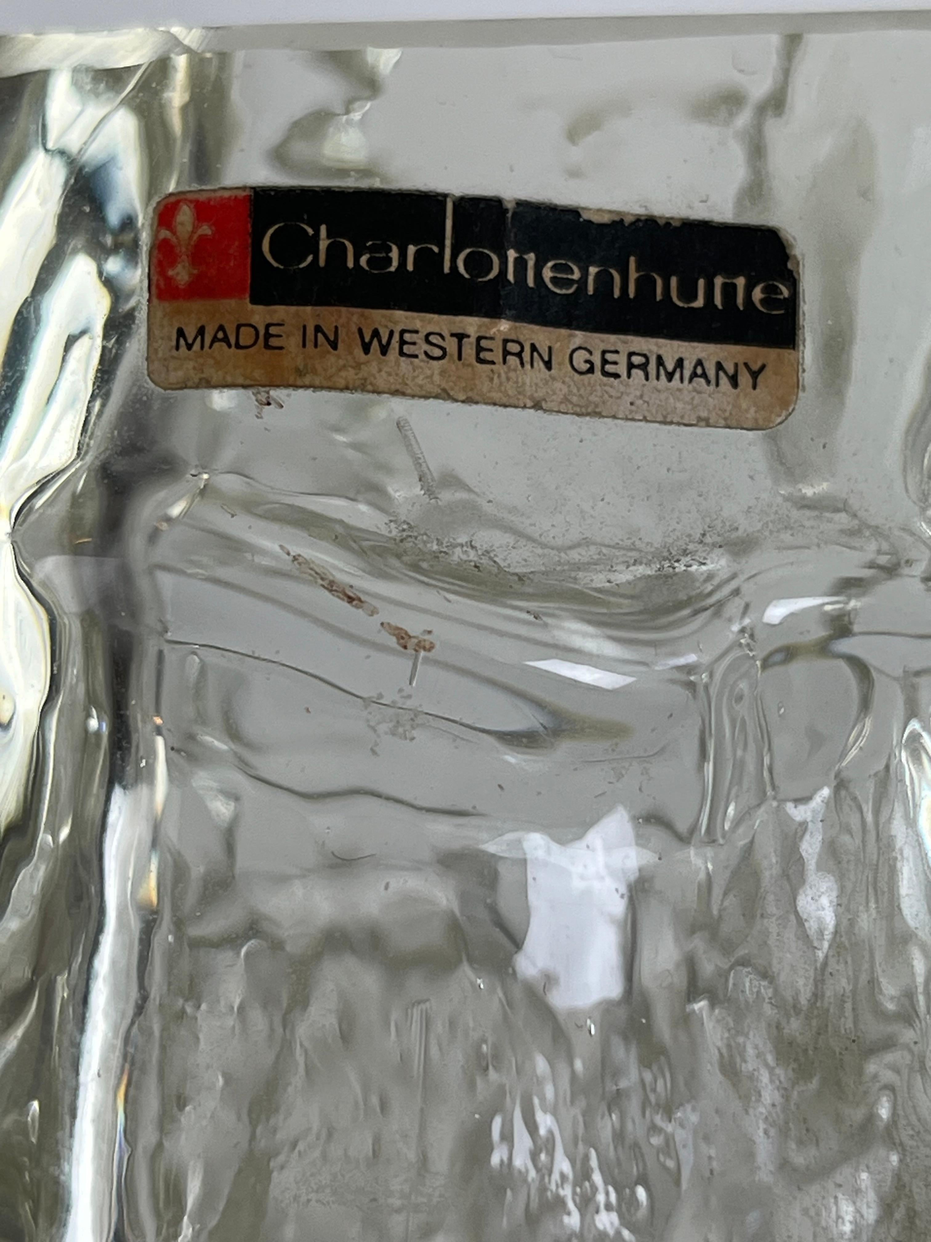 Grand vase en verre du milieu du siècle fabriqué en Allemagne de l'Ouest 1970 en vente 2