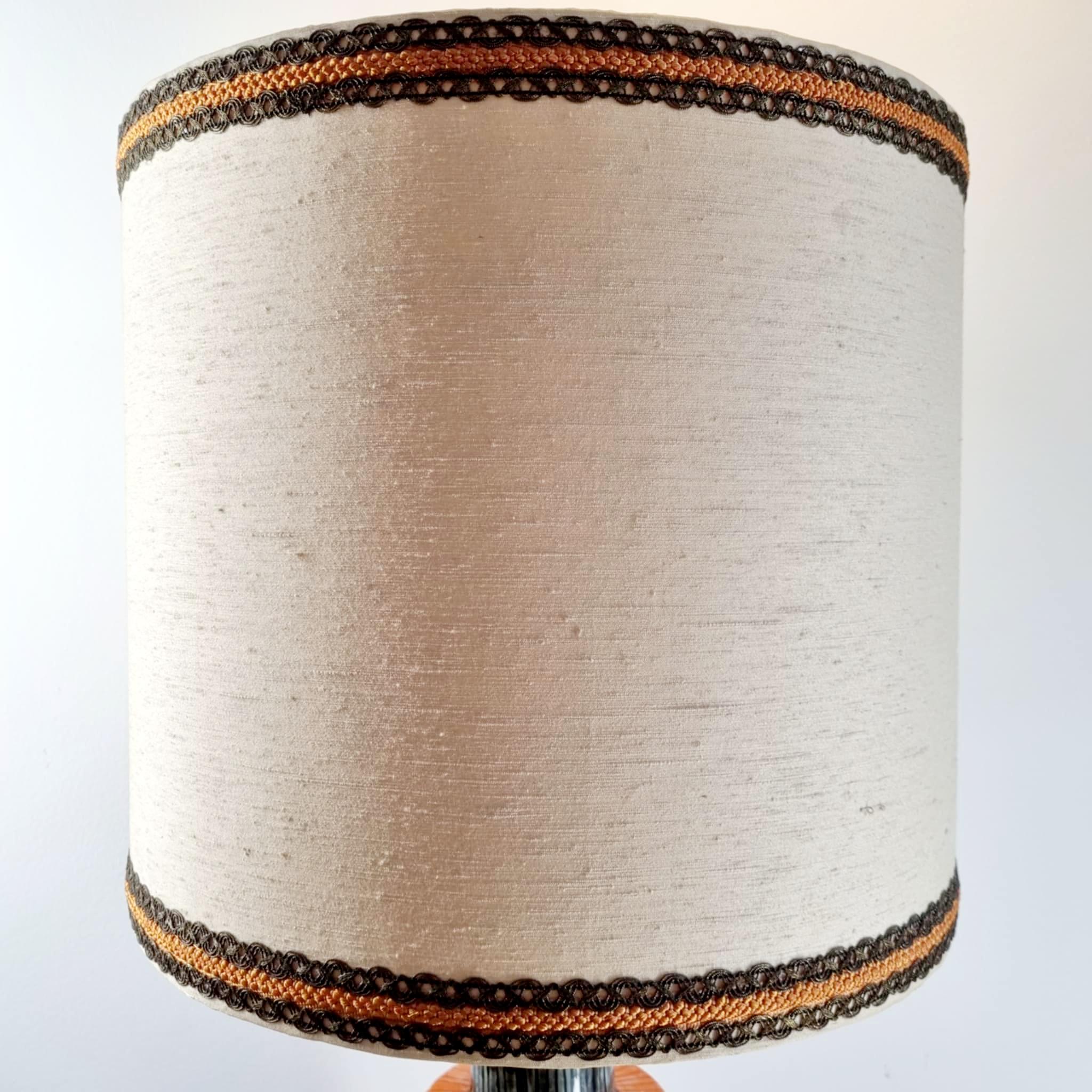 Large Mid Century Glazed Ceramic Table Lamp Designed by Elio Schiavon, Italy 60s 2