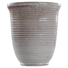 Large Mid Century Grey and Red Glazed Dutch Pottery Vase