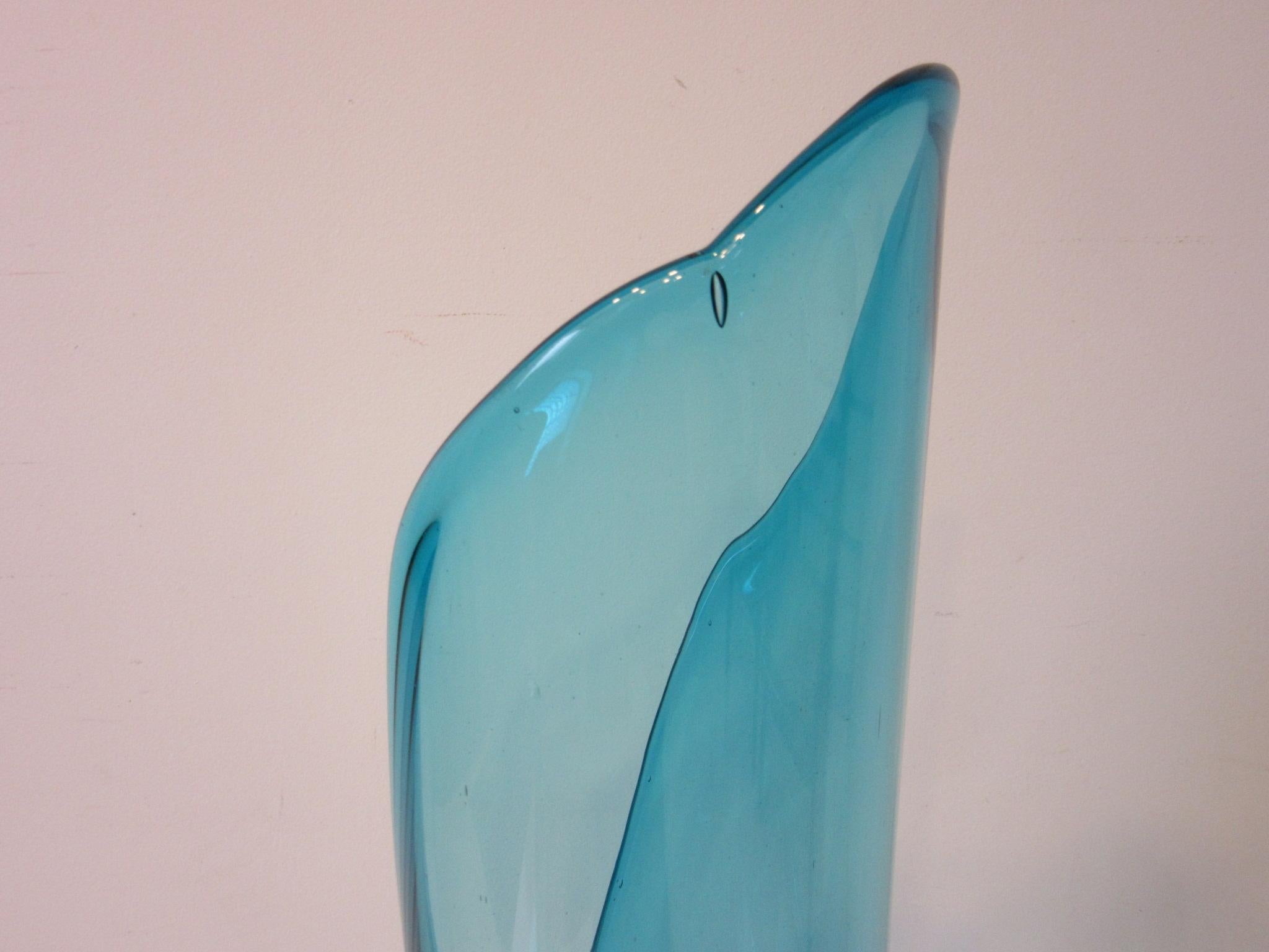 Mid-Century Modern Large Midcentury Hand Blown Vase by LE Smith Simplicity Collection 