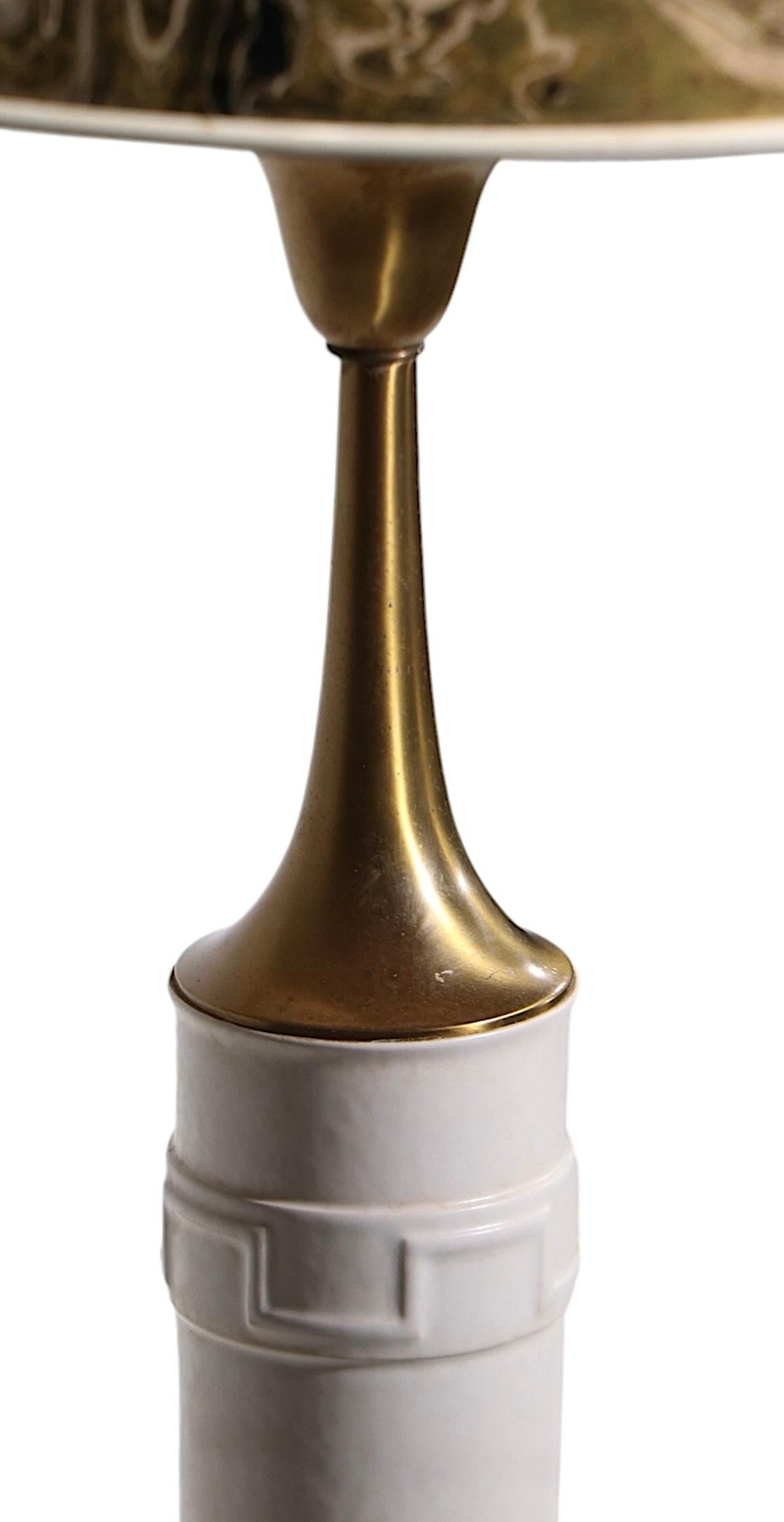 Metal Large Mid Century Hollywood Regency  Table Lamp by Rembrandt For Sale