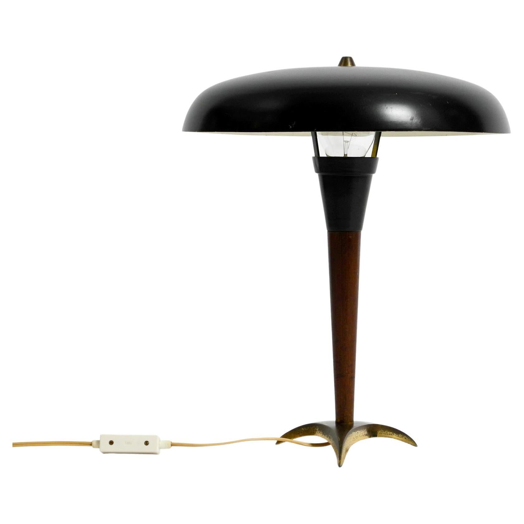 Beautiful Midcentury Bedside Lamp Made of Metal and Brass Made in