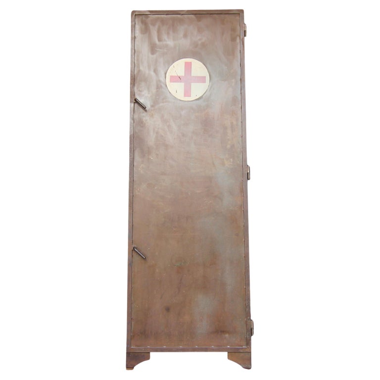 Large Midcentury Industrial Metal Medical at 1stDibs