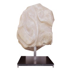 Large Mid-Century Italian Alabaster Abstract Torso Sculpture