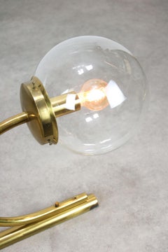 Large Mid-Century Italian Brass Wall or Ceiling Lamp, 1960s