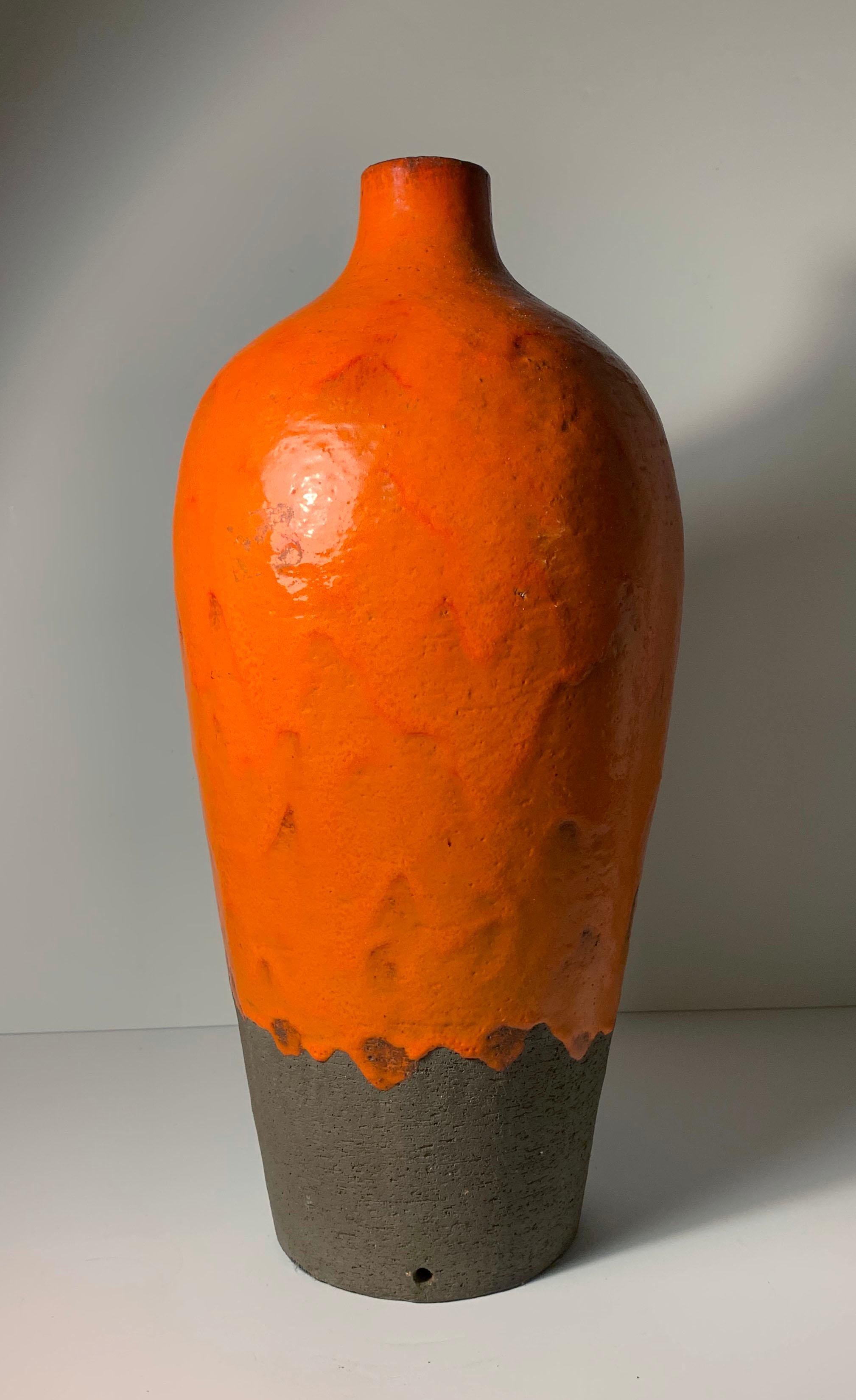 Mid-Century Modern Large Midcentury Italian Ceramic Lamp Attributed to Aldo Londi for Bitossi For Sale