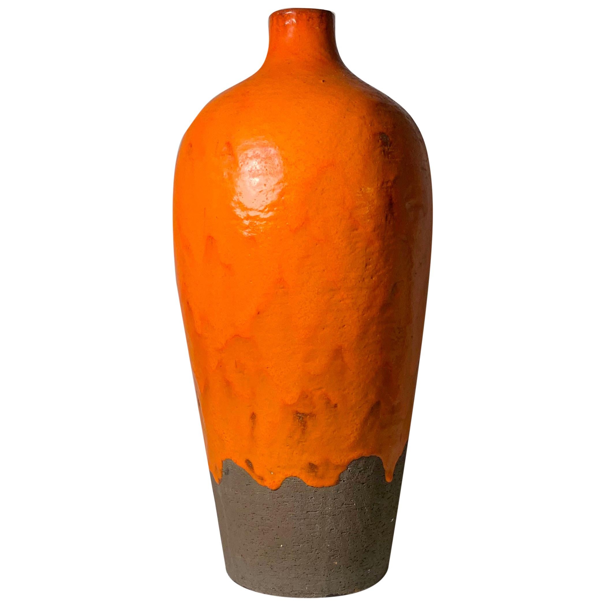 Large Midcentury Italian Ceramic Lamp Attributed to Aldo Londi for Bitossi For Sale