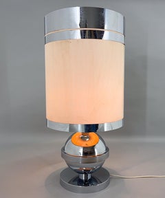 Large Mid-century Italian Chrome Table Lamp, 1970s