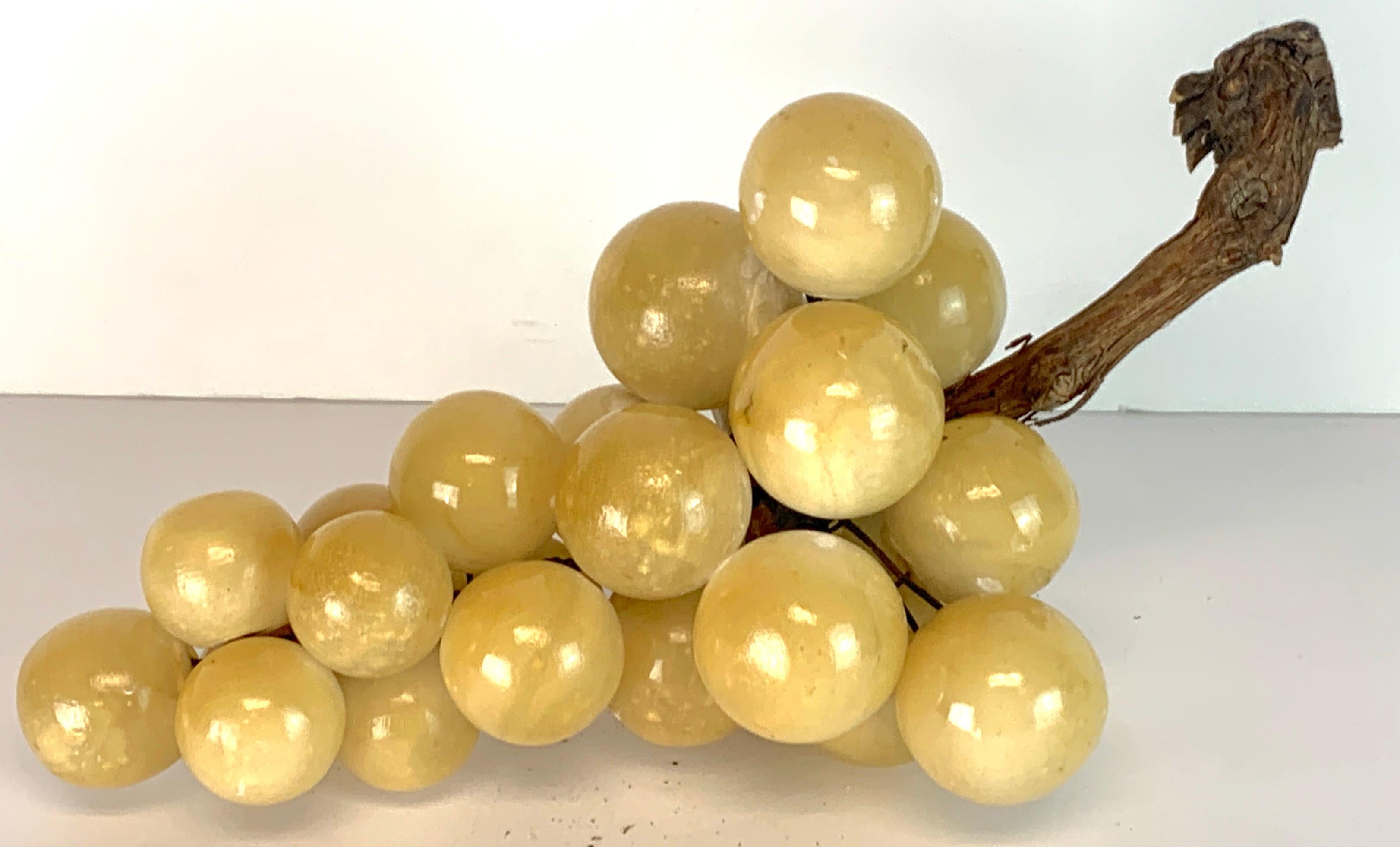 Mid-Century Modern Large Midcentury Italian Marble Bunch of Grapes Sculpture