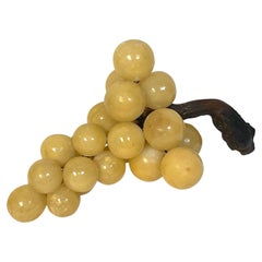 Large Midcentury Italian Marble & Fruitwood Grape Cluster