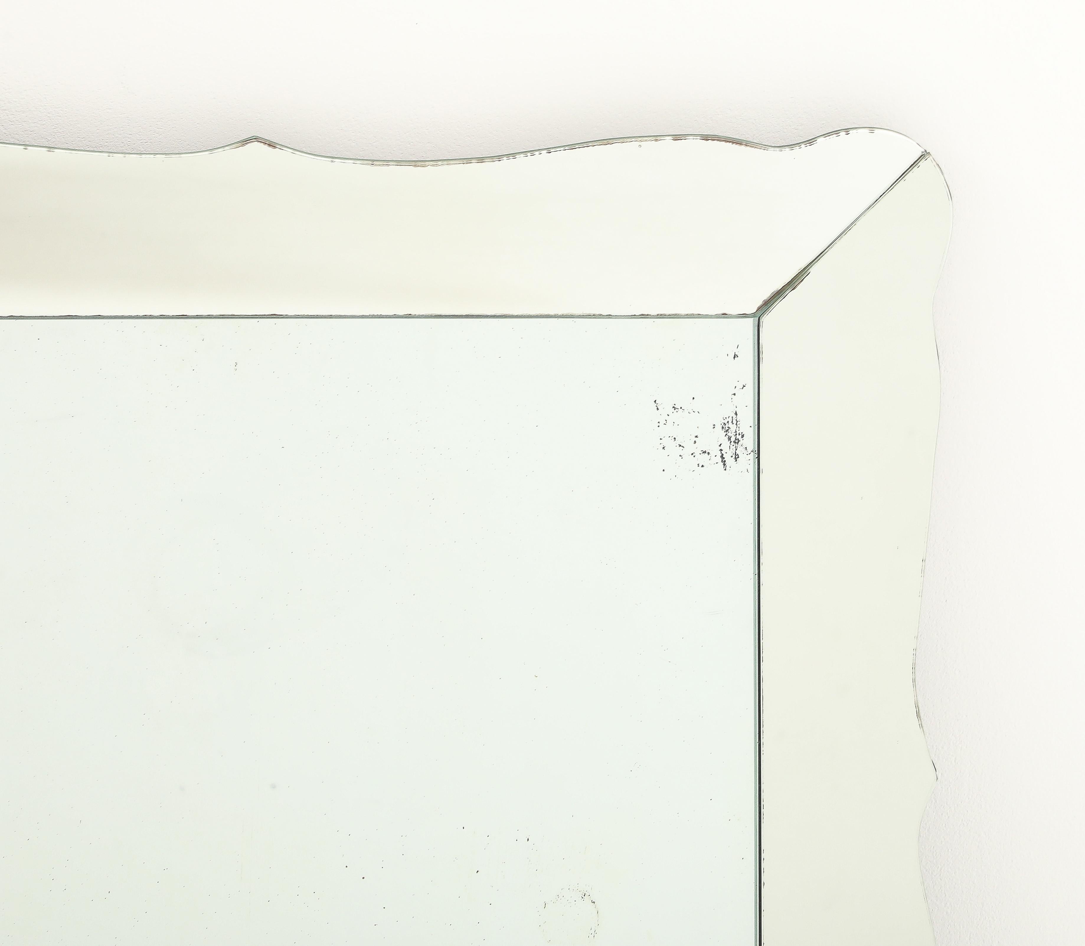 Miroir Grand miroir italien du milieu du siècle en vente