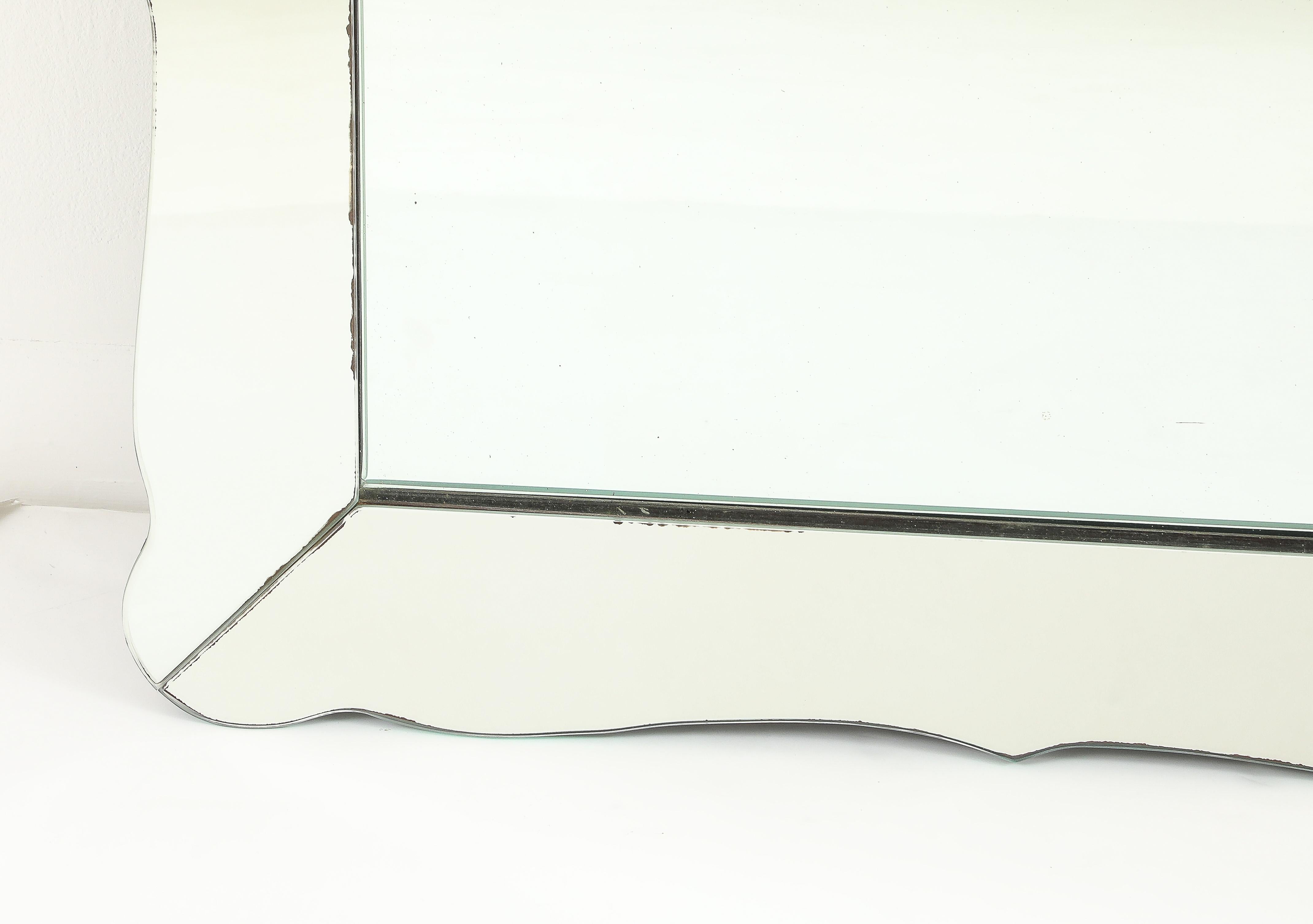 Grand miroir italien du milieu du siècle en vente 1