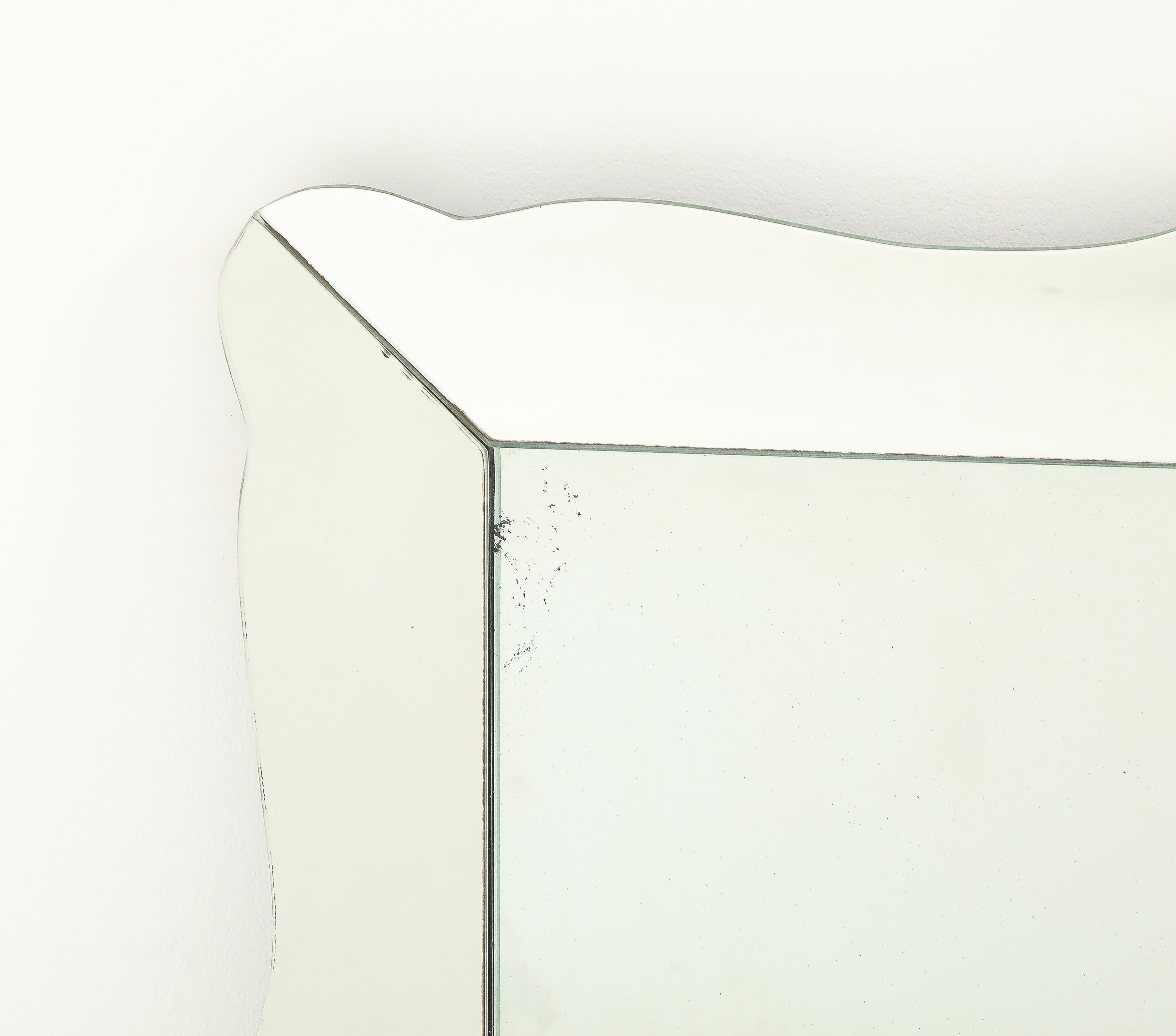 Grand miroir italien du milieu du siècle en vente 3