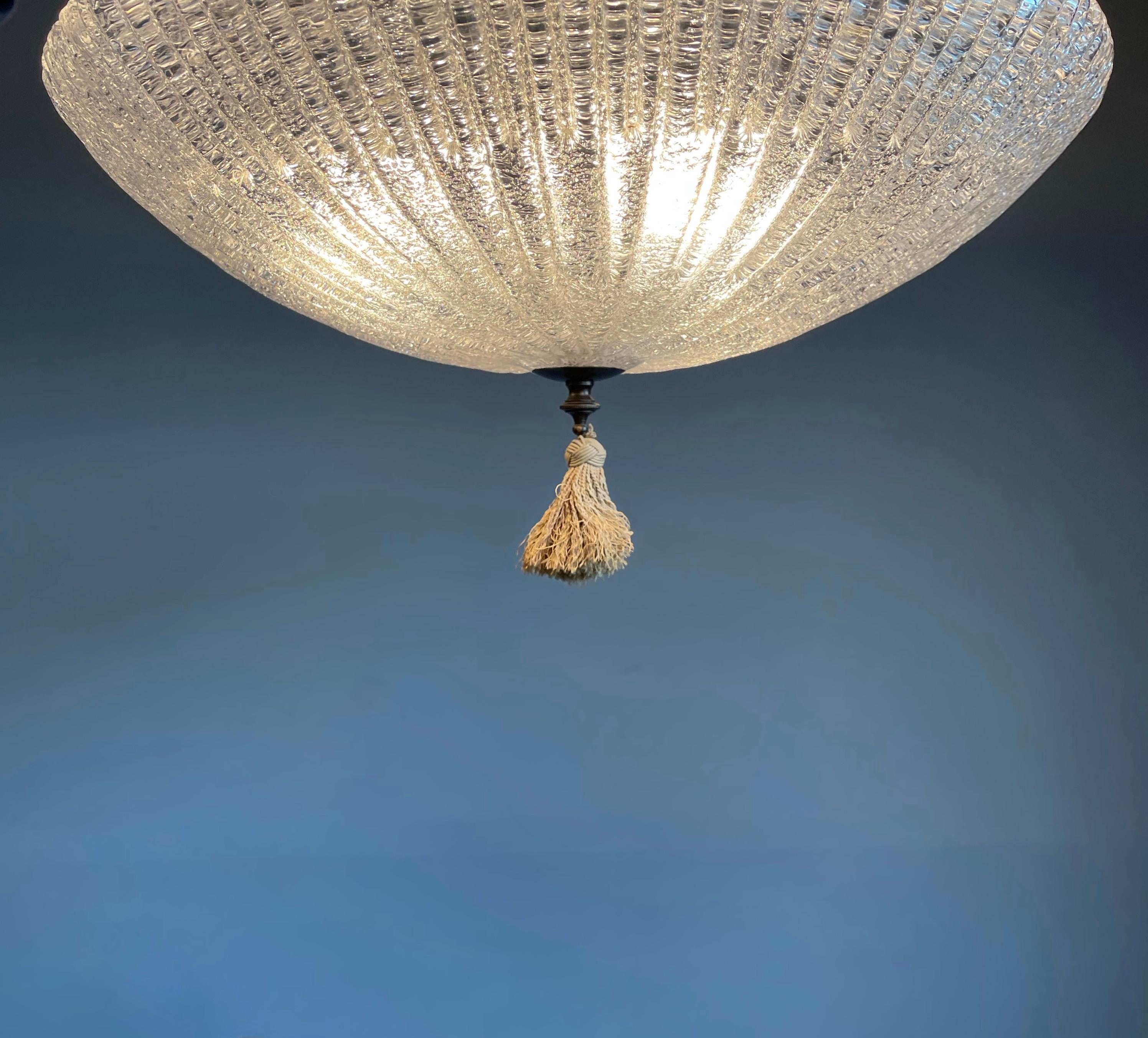 Große italienische Muranoglas-Kunst-Einbauleuchte / Lampe aus der Mitte des Jahrhunderts im Angebot 8