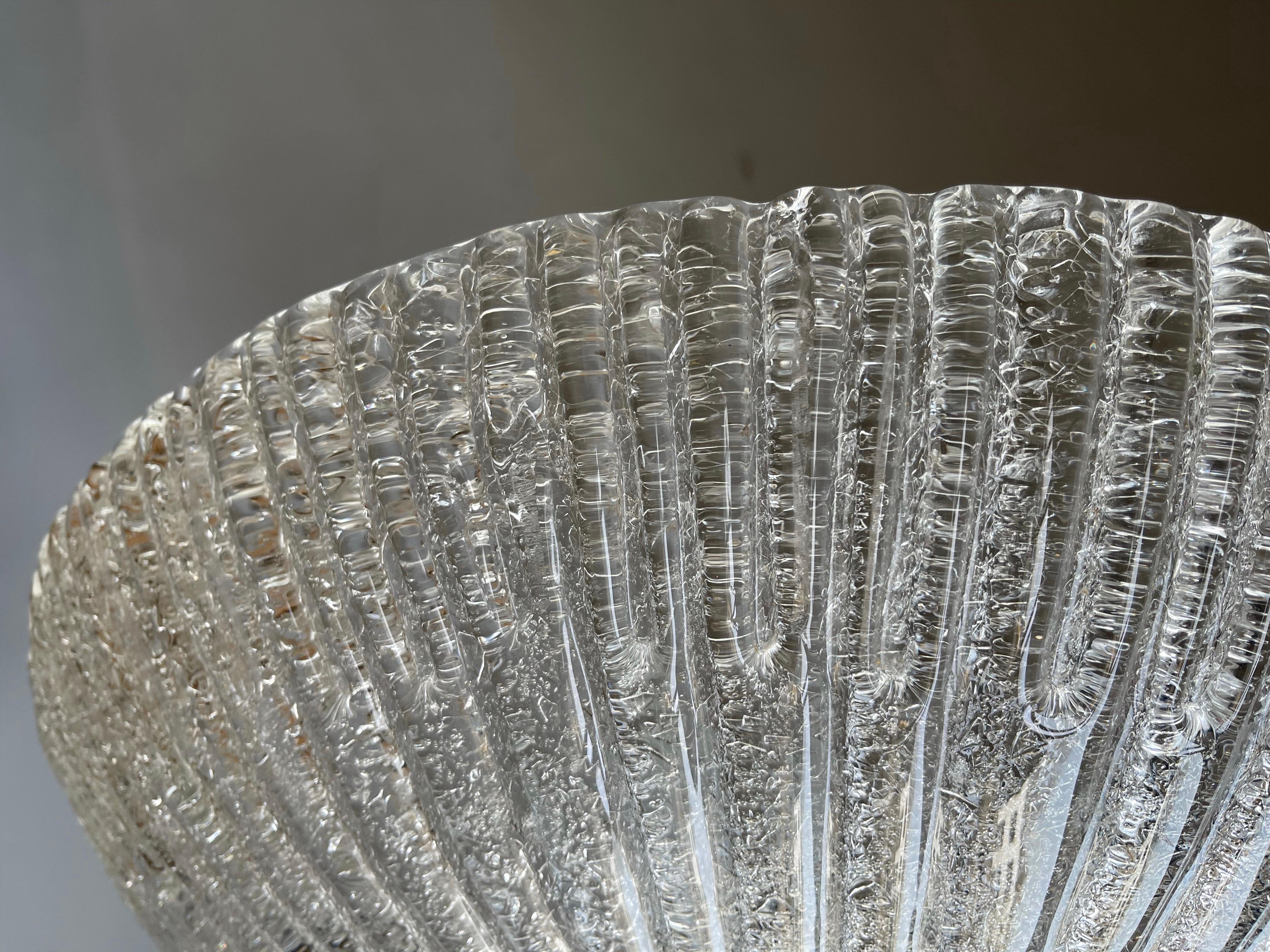 Große italienische Muranoglas-Kunst-Einbauleuchte / Lampe aus der Mitte des Jahrhunderts im Angebot 11