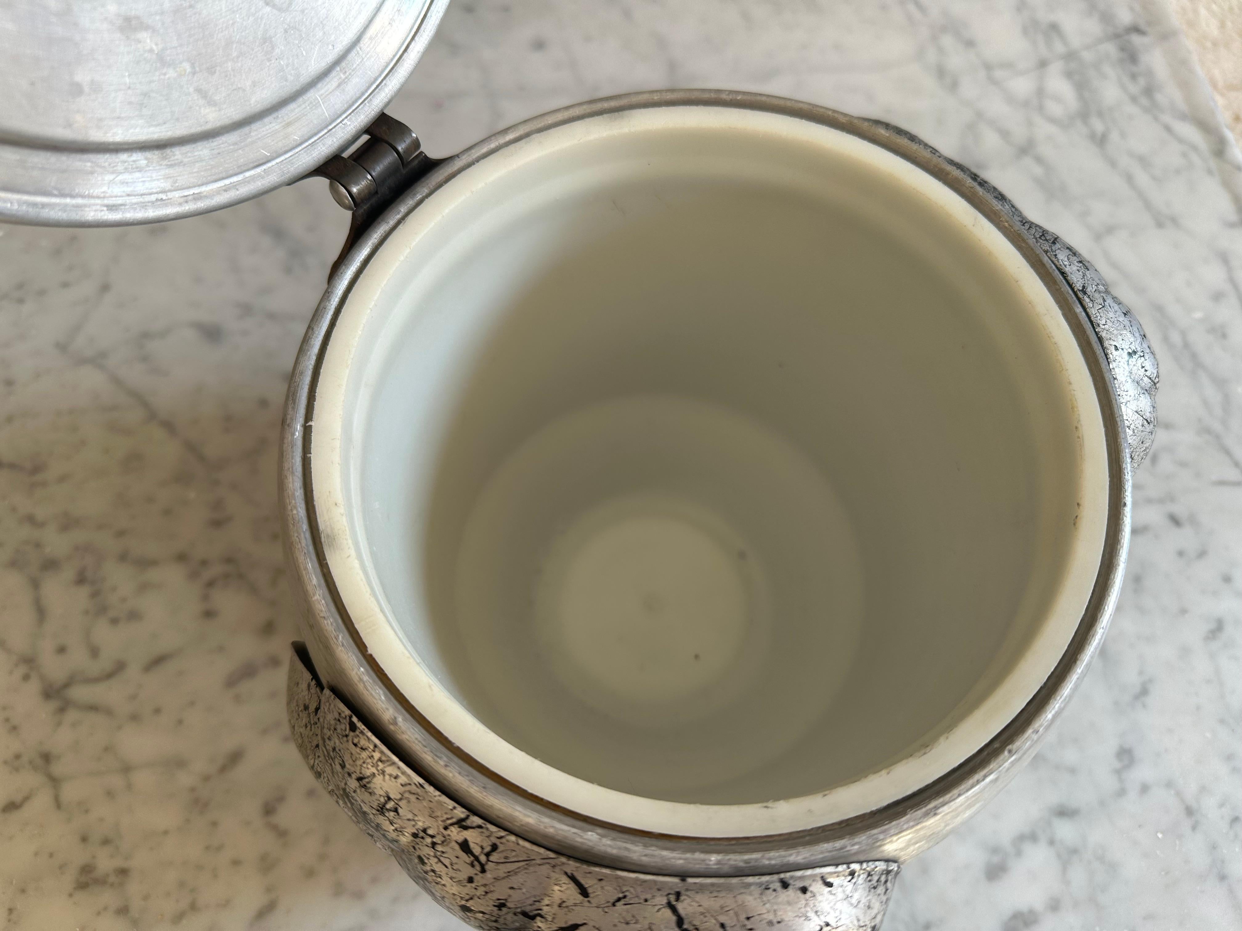Large Mid-Century Italian Owl Ice Bucket – Brutalist Design For Sale 12