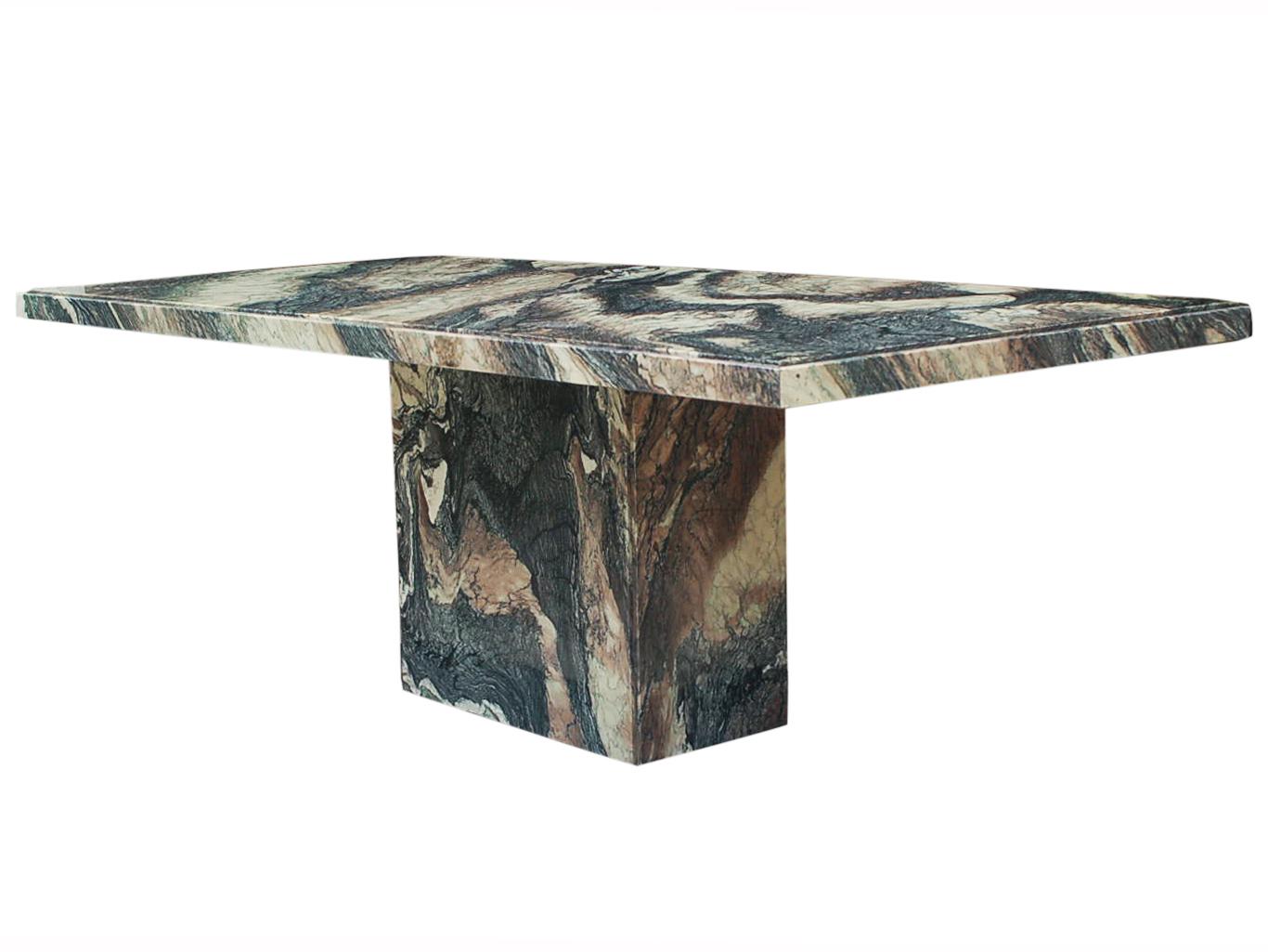 Large Midcentury Italian Postmodern Marble Granite Rectangular Dining Table 1