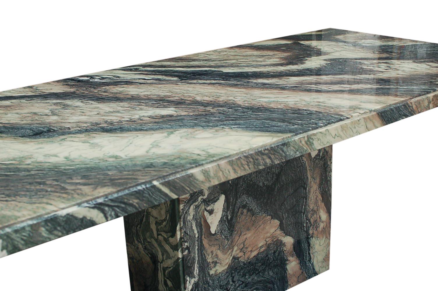 Large Midcentury Italian Postmodern Marble Granite Rectangular Dining Table 2