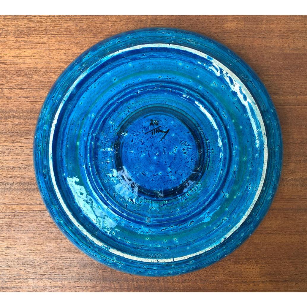 Cuenco grande de cerámica italiana de mediados de siglo Rimini Blu de Aldo Londi en venta 3