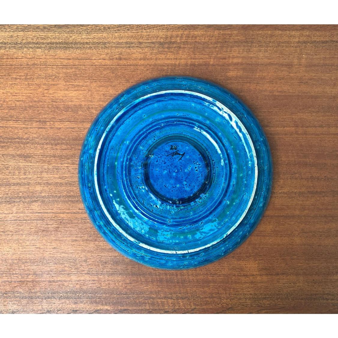 Cuenco grande de cerámica italiana de mediados de siglo Rimini Blu de Aldo Londi en venta 4