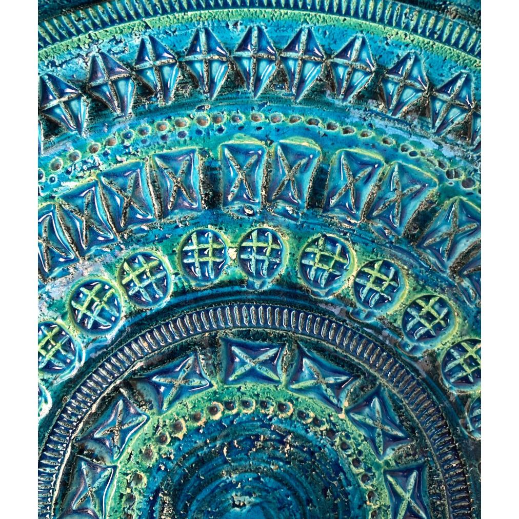 Cuenco grande de cerámica italiana de mediados de siglo Rimini Blu de Aldo Londi siglo XX en venta