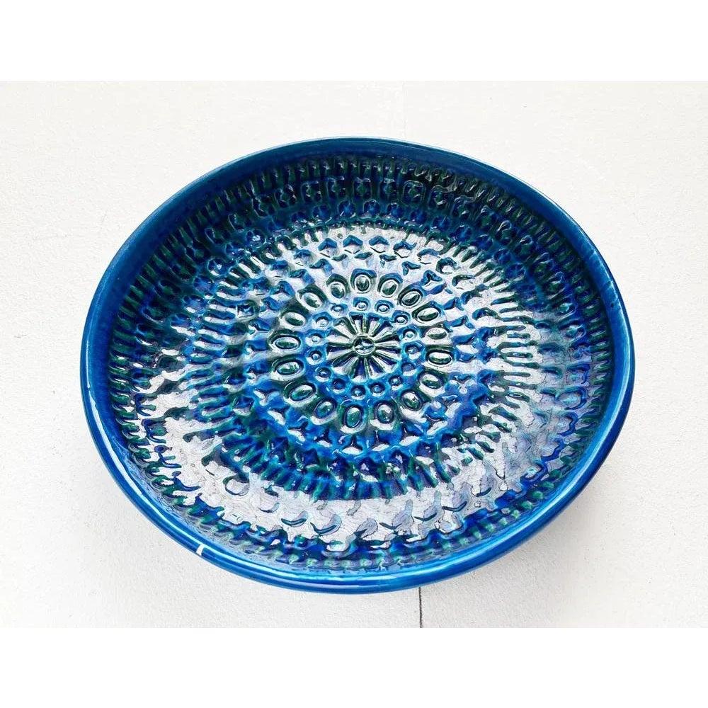 Gran Plato de Pared de Cerámica Italiana de Mediados de Siglo Rimini Blu de Aldo Londi, años 60 en venta 3