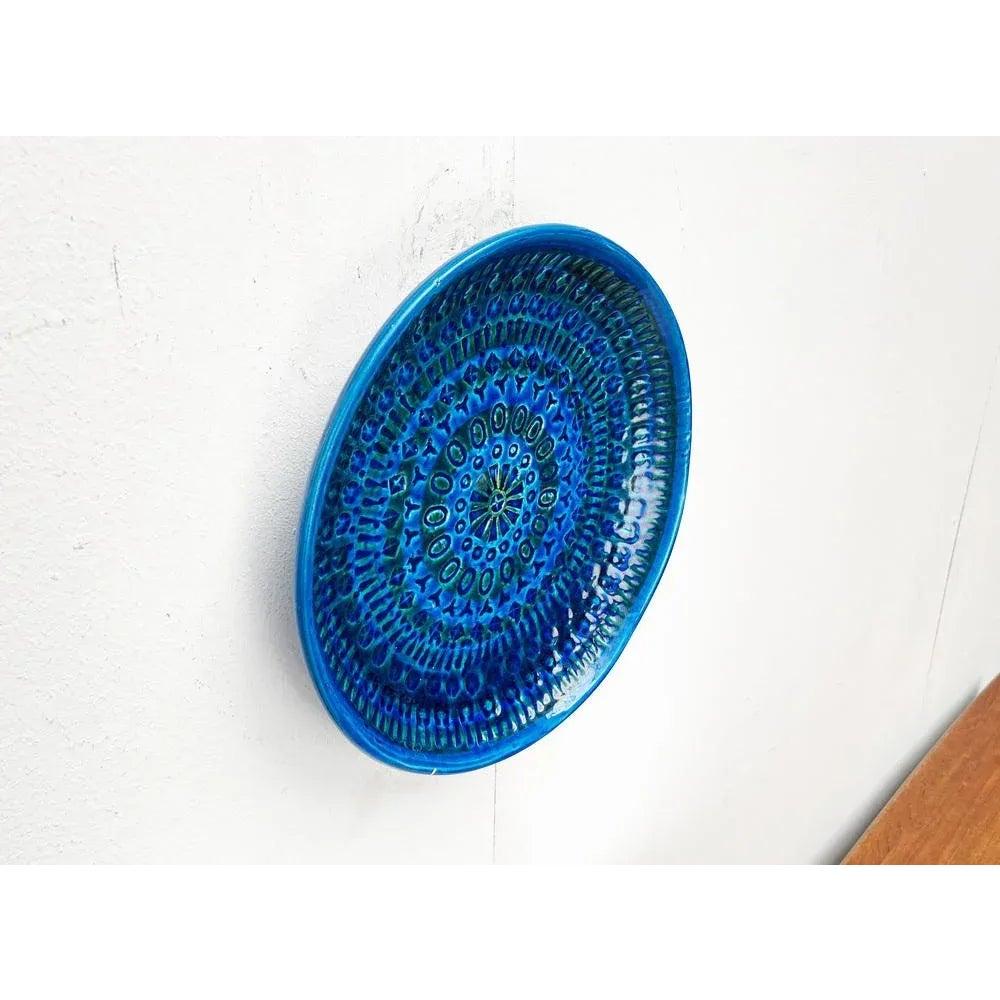 Gran Plato de Pared de Cerámica Italiana de Mediados de Siglo Rimini Blu de Aldo Londi, años 60 en Bueno estado para la venta en Hamburg, DE