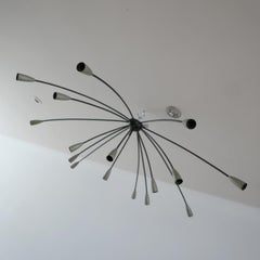 Large Mid-Century Italian 'Spider' or Starburst Ceiling Light