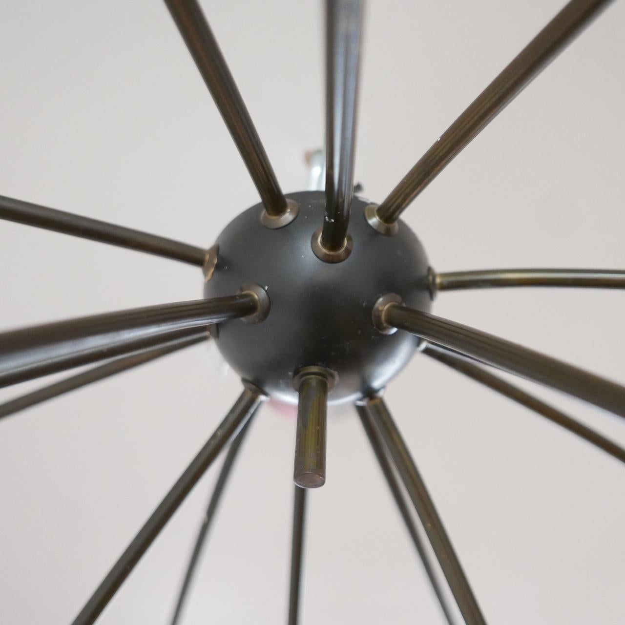 Large Mid-Century Italian 'Spider' or Starburst Ceiling Light 2