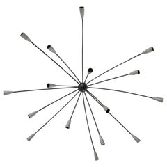 Large Mid-Century Italian 'Spider' or Starburst Ceiling Light