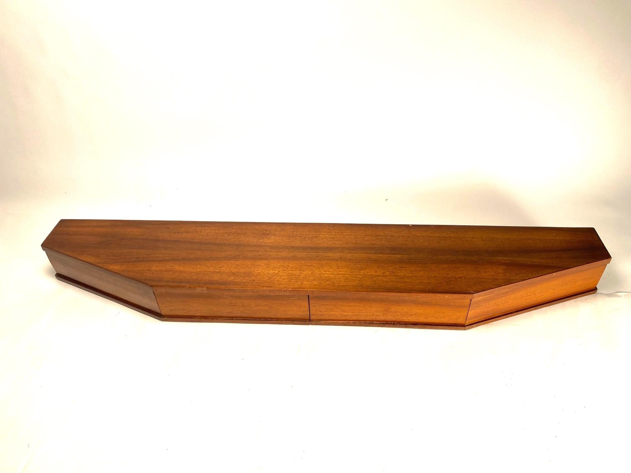 Mid-20th Century Large Mid-Century Italian wooden console, 1960s For Sale