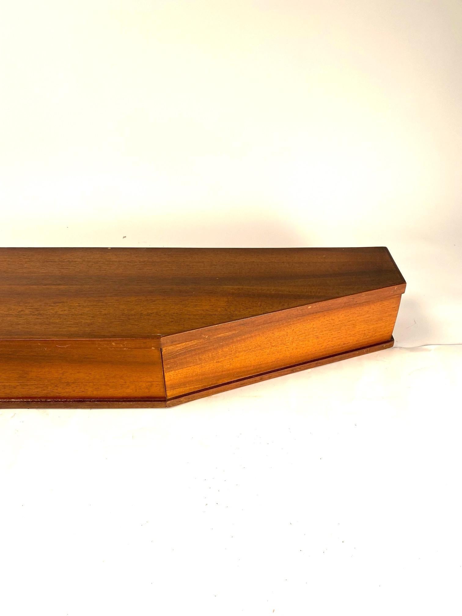 Wood Large Mid-Century Italian wooden console, 1960s
