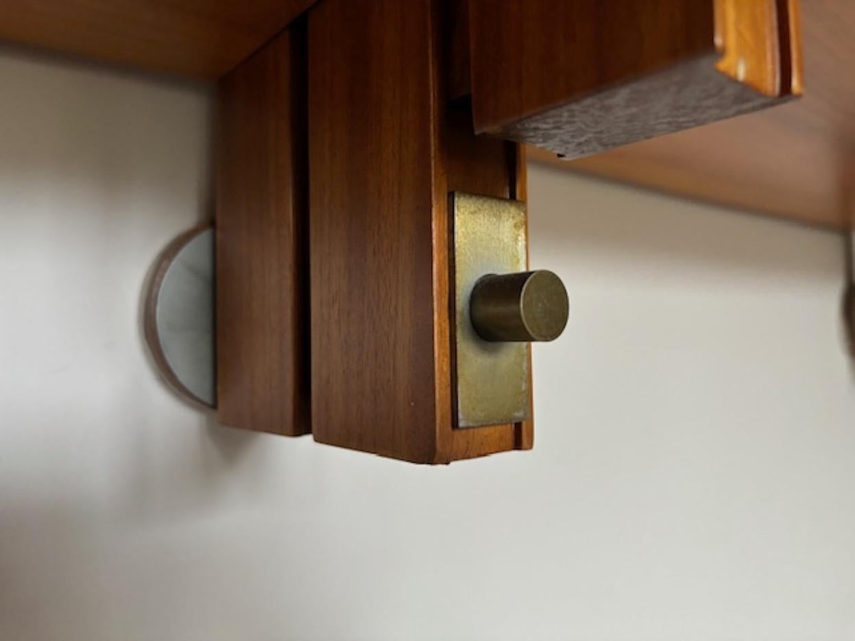 Large Mid-Century Italian Wooden Hanging Bookcase, Italy, 1950s 2