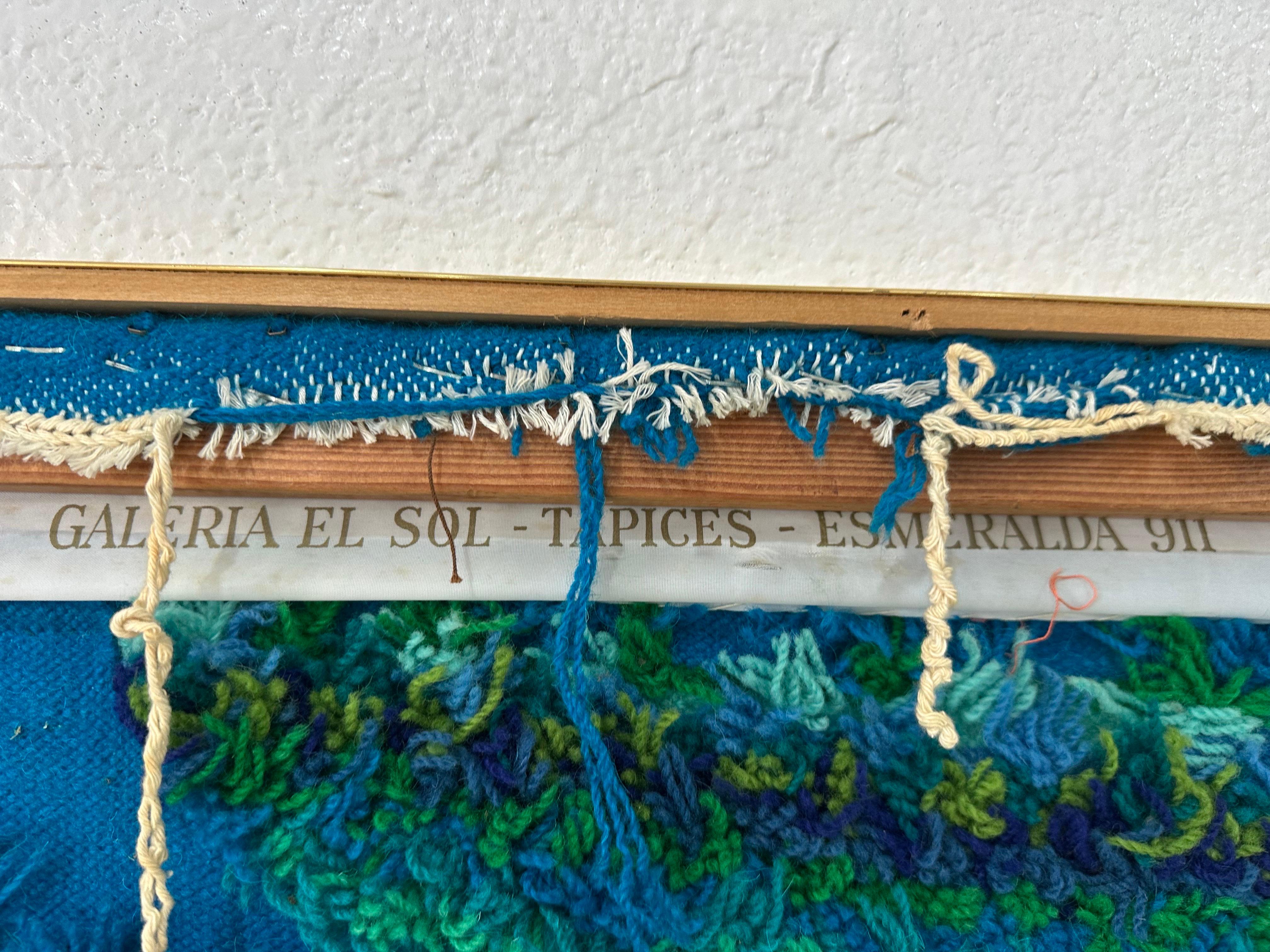 Große Mitte Jahrhundert Josefina Robirosa Fiber Art Handmade Wandteppich (Argentinisch) im Angebot
