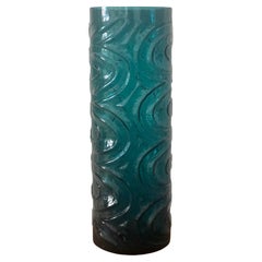Used Large Midcentury Kingfisher Blue Vase by Empoli, Italy