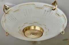 Large Mid-Century Lightolier Pacemaker Flush Mount
