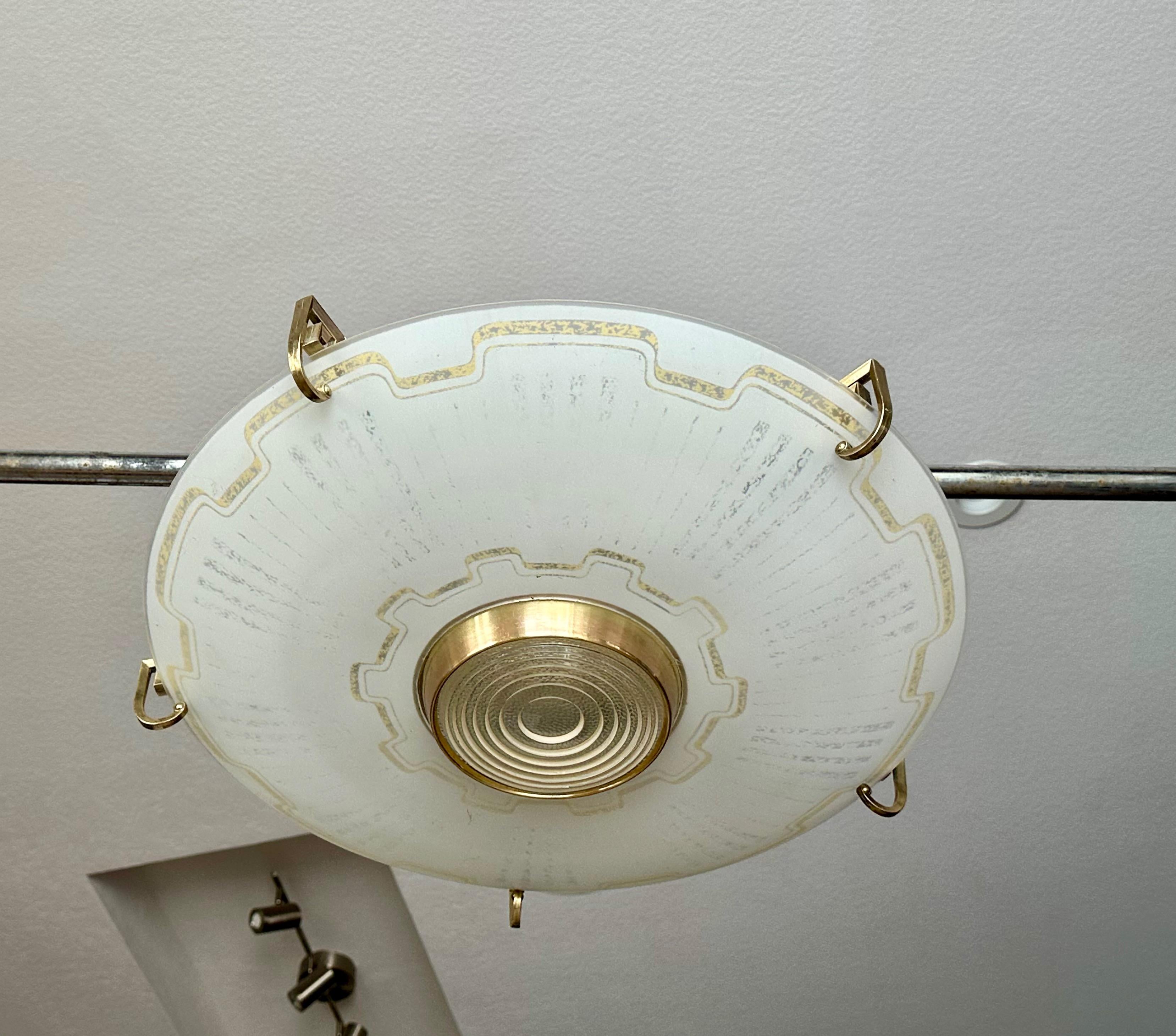 Grande lampada ad incasso Lightolier Pacemaker di metà secolo In condizioni buone in vendita a Palm Springs, CA