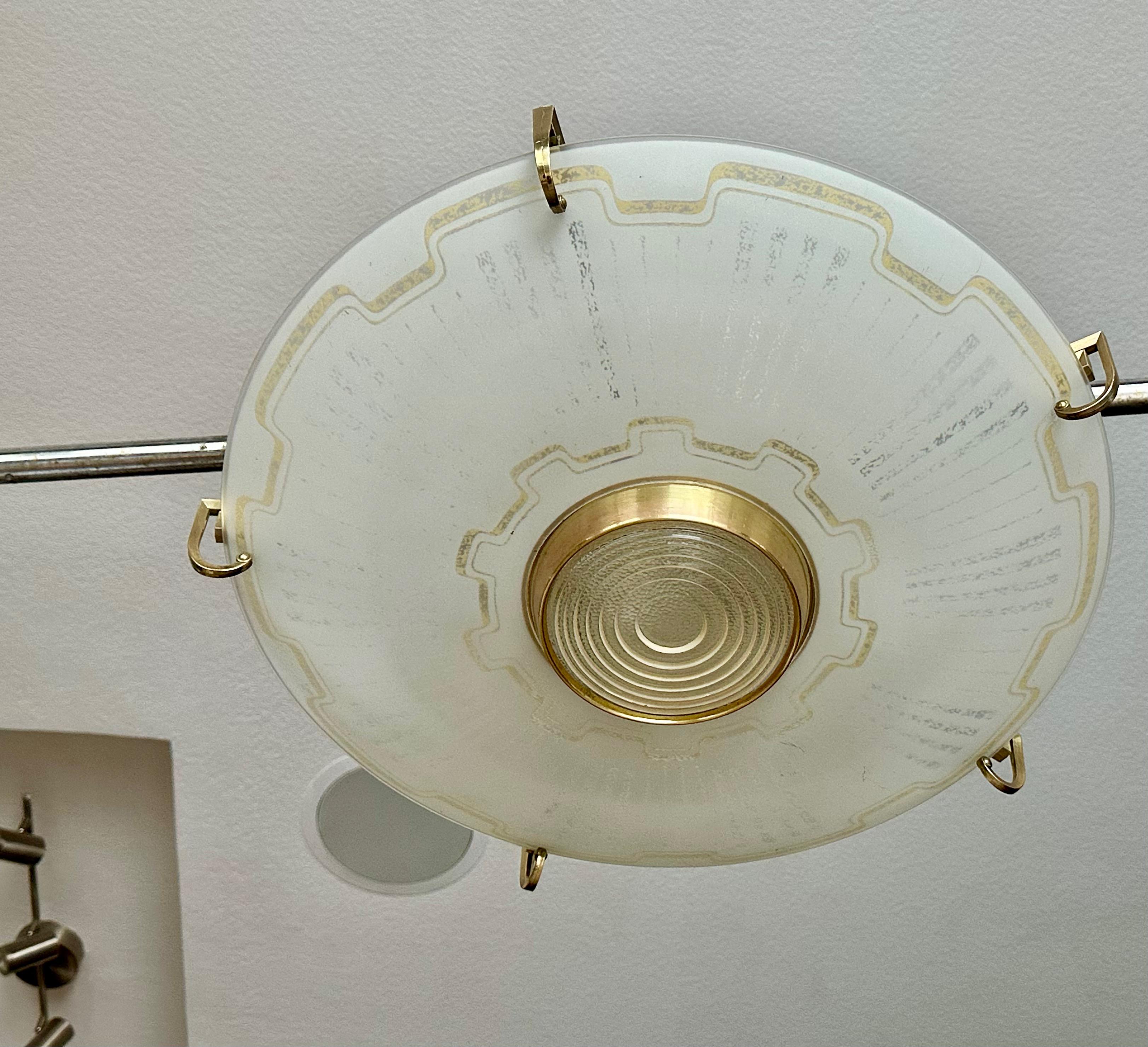 Metà XX secolo Grande lampada ad incasso Lightolier Pacemaker di metà secolo in vendita
