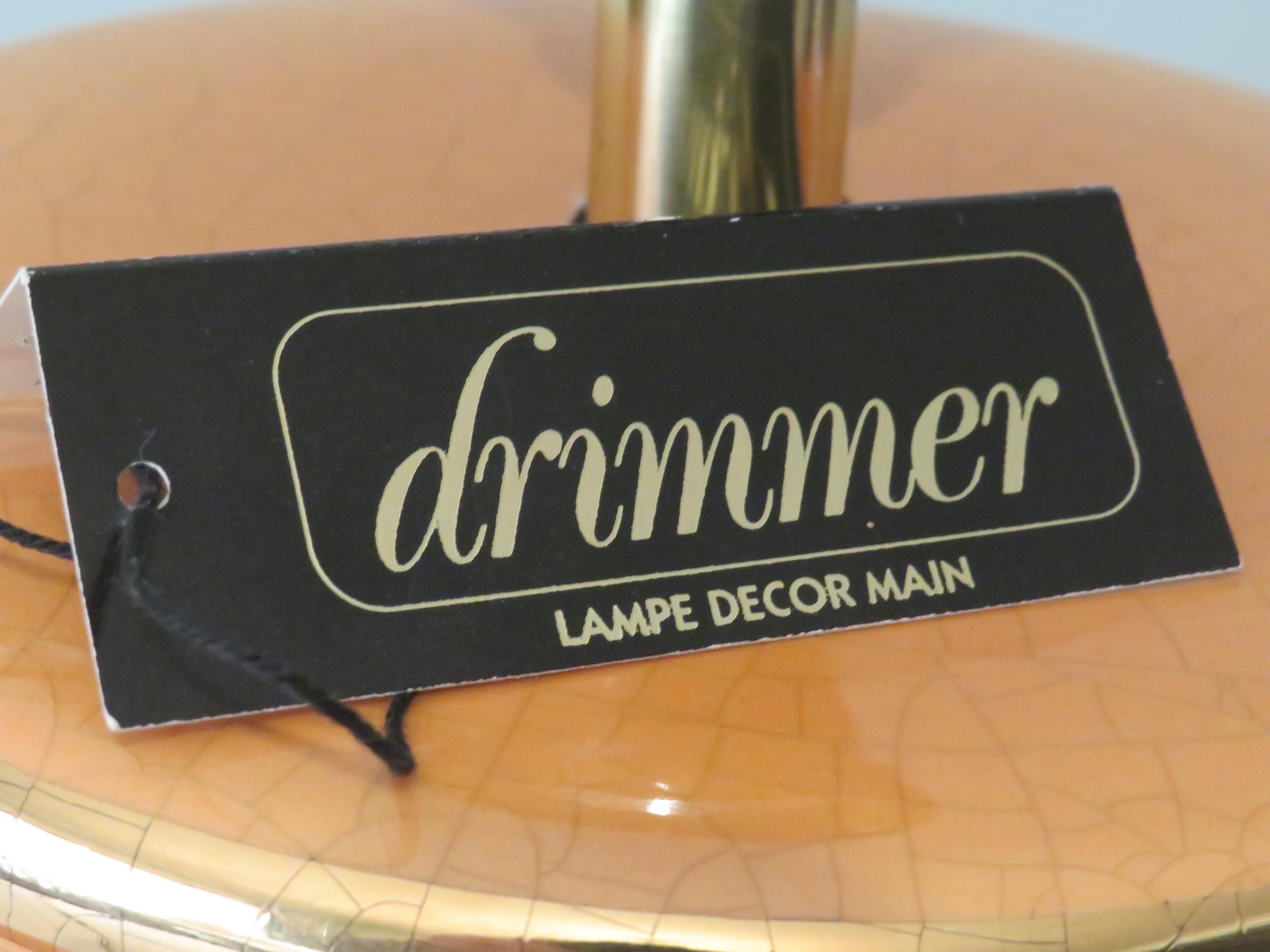 Große Louis Drimmer-Tischlampe aus Keramik aus der Mitte des Jahrhunderts, Frankreich 1970 im Angebot 2