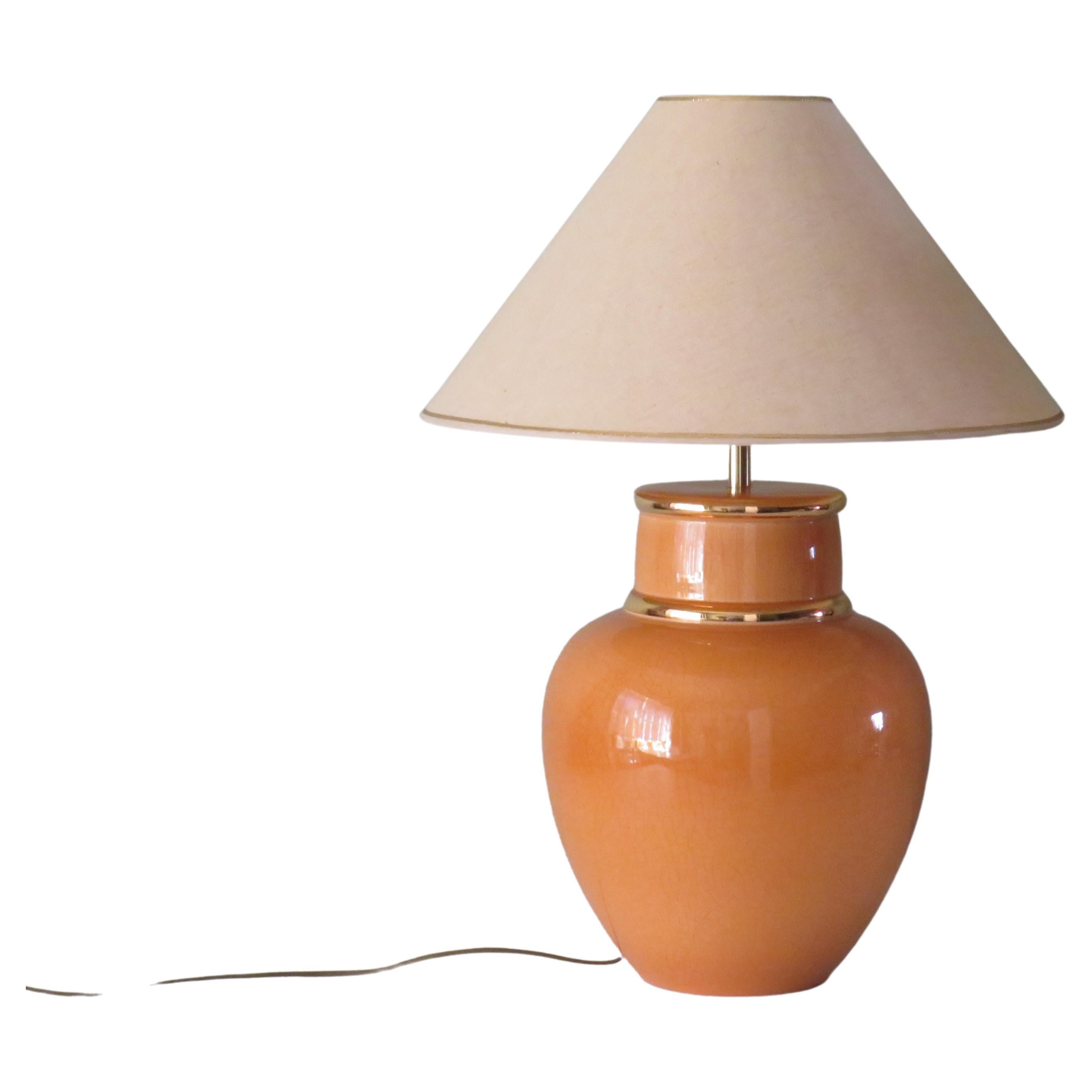 Large Mid Century Louis Drimmer Ceramic Table Lamp, France 1970 For Sale