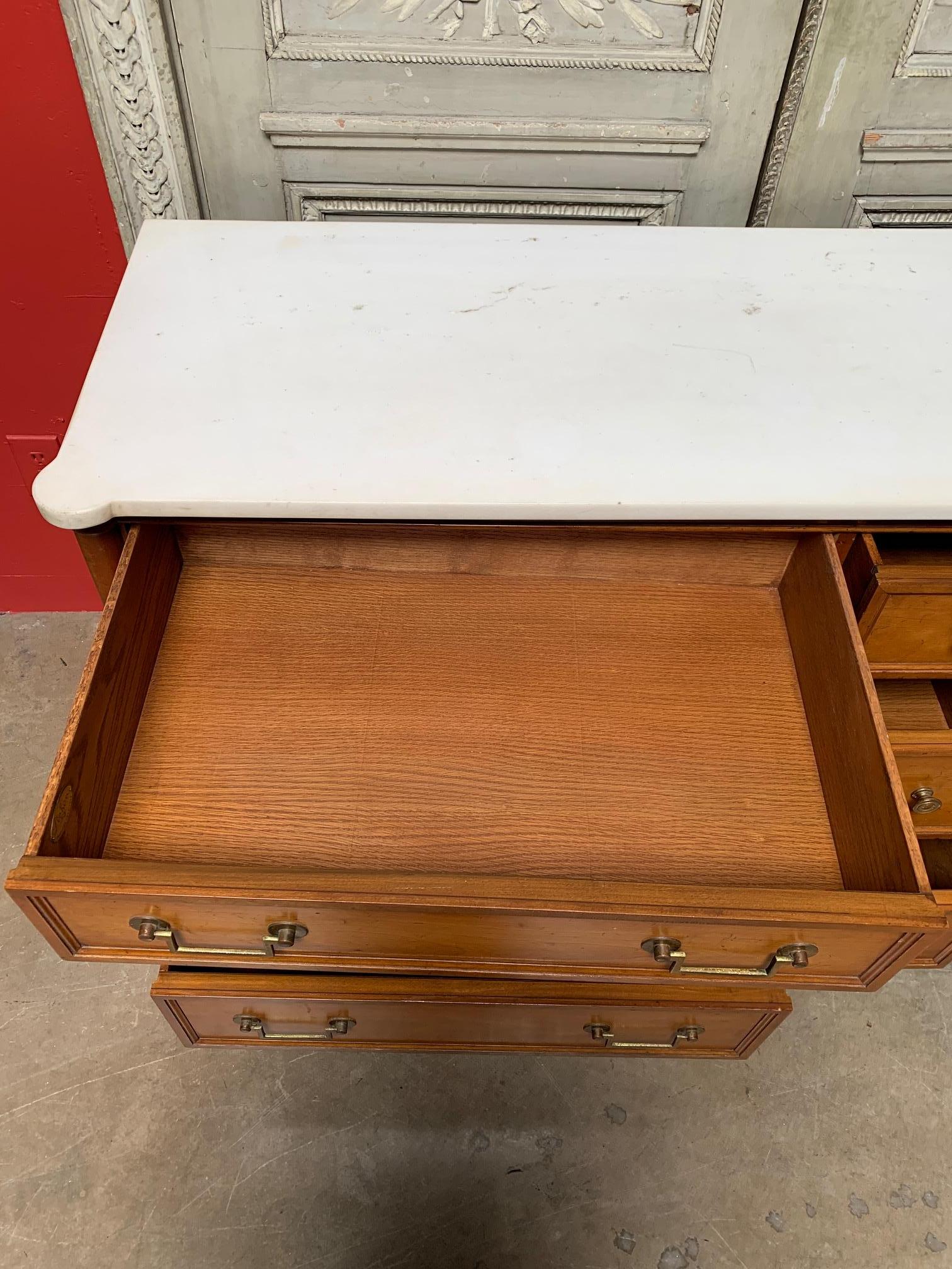 Large Midcentury Louis XVI Style Chest of Drawers 1