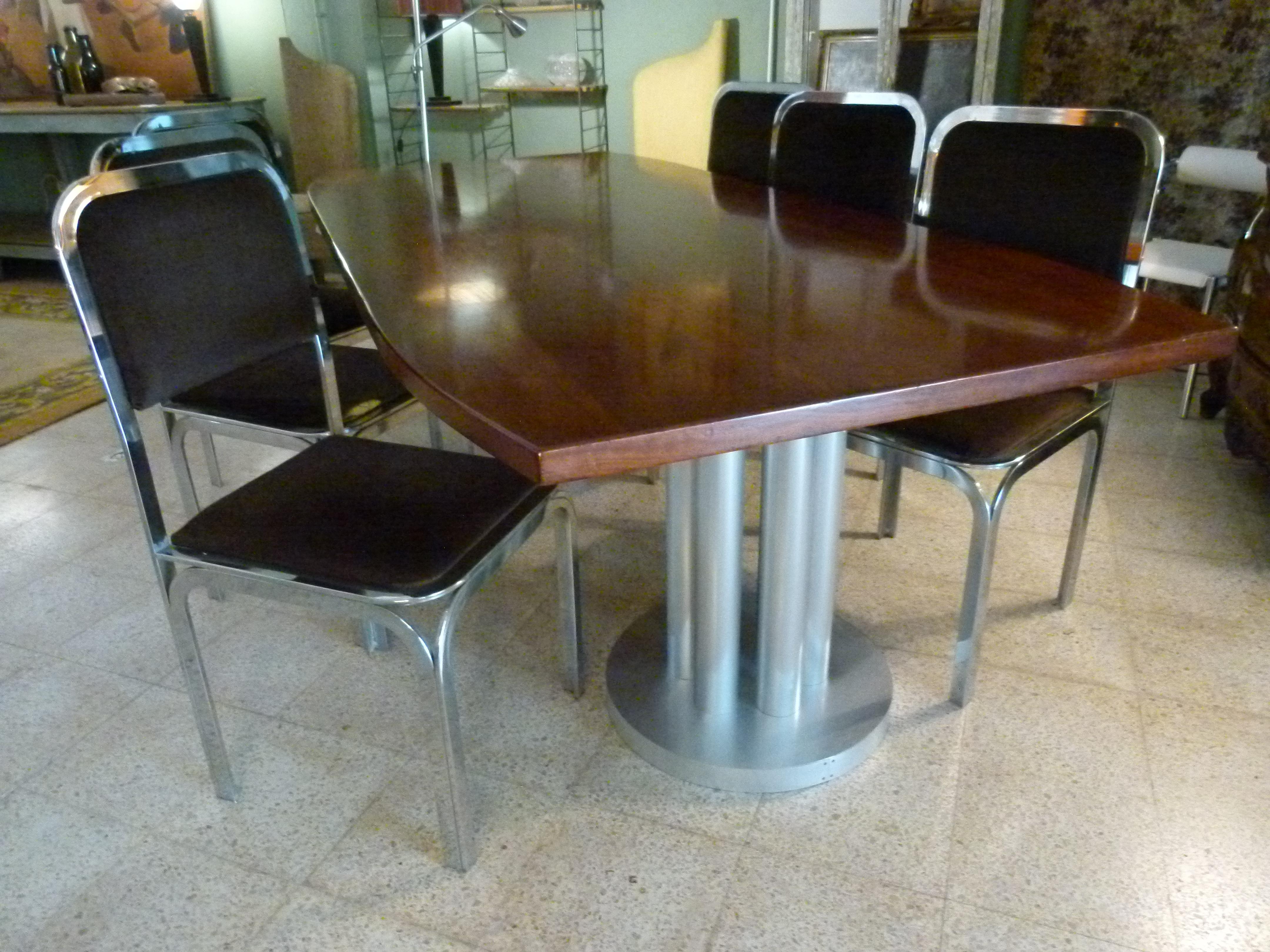 Mid-Century Modern Large Midcentury Mahogany Conference Table