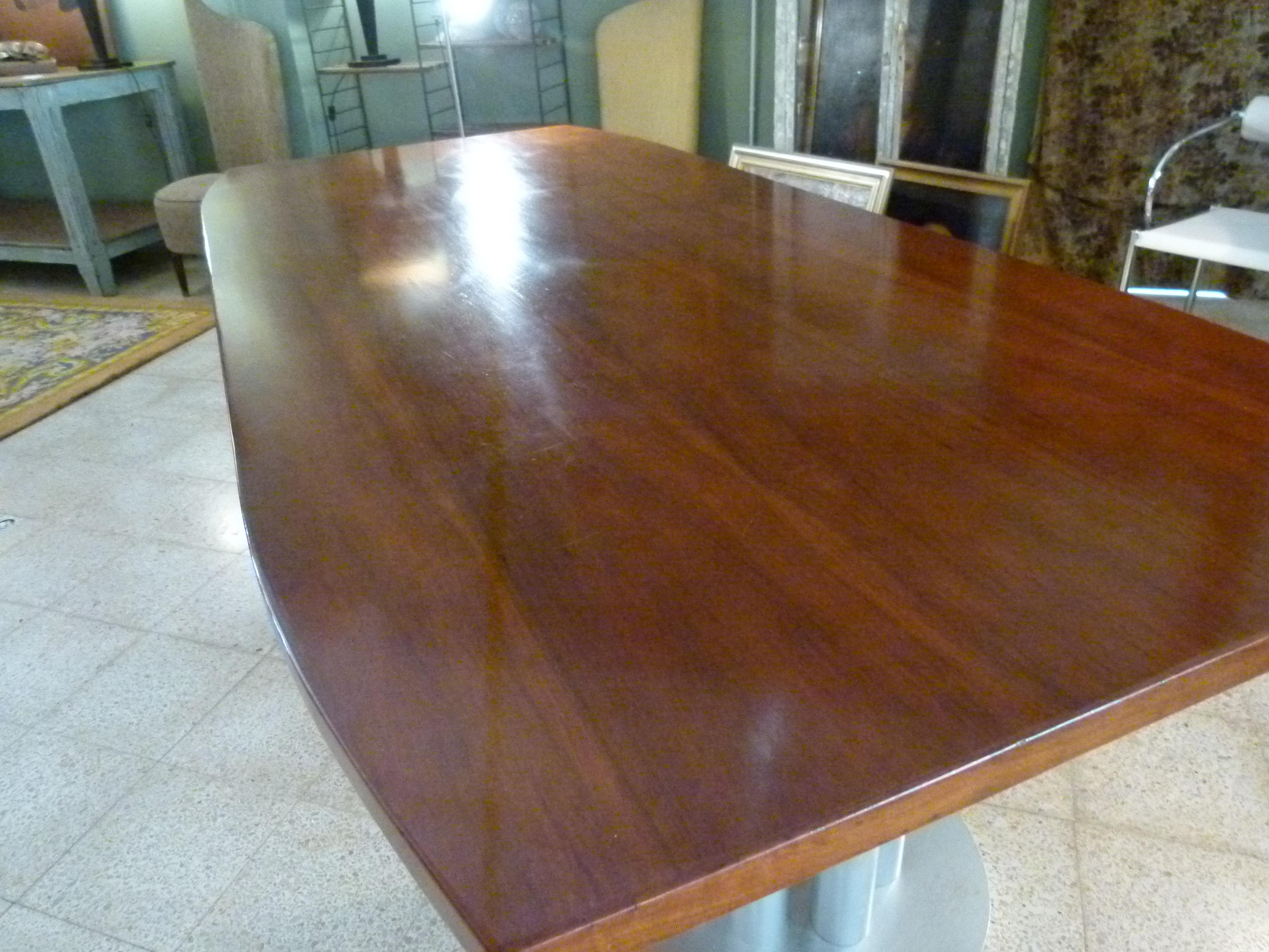 Large Midcentury Mahogany Conference Table 2