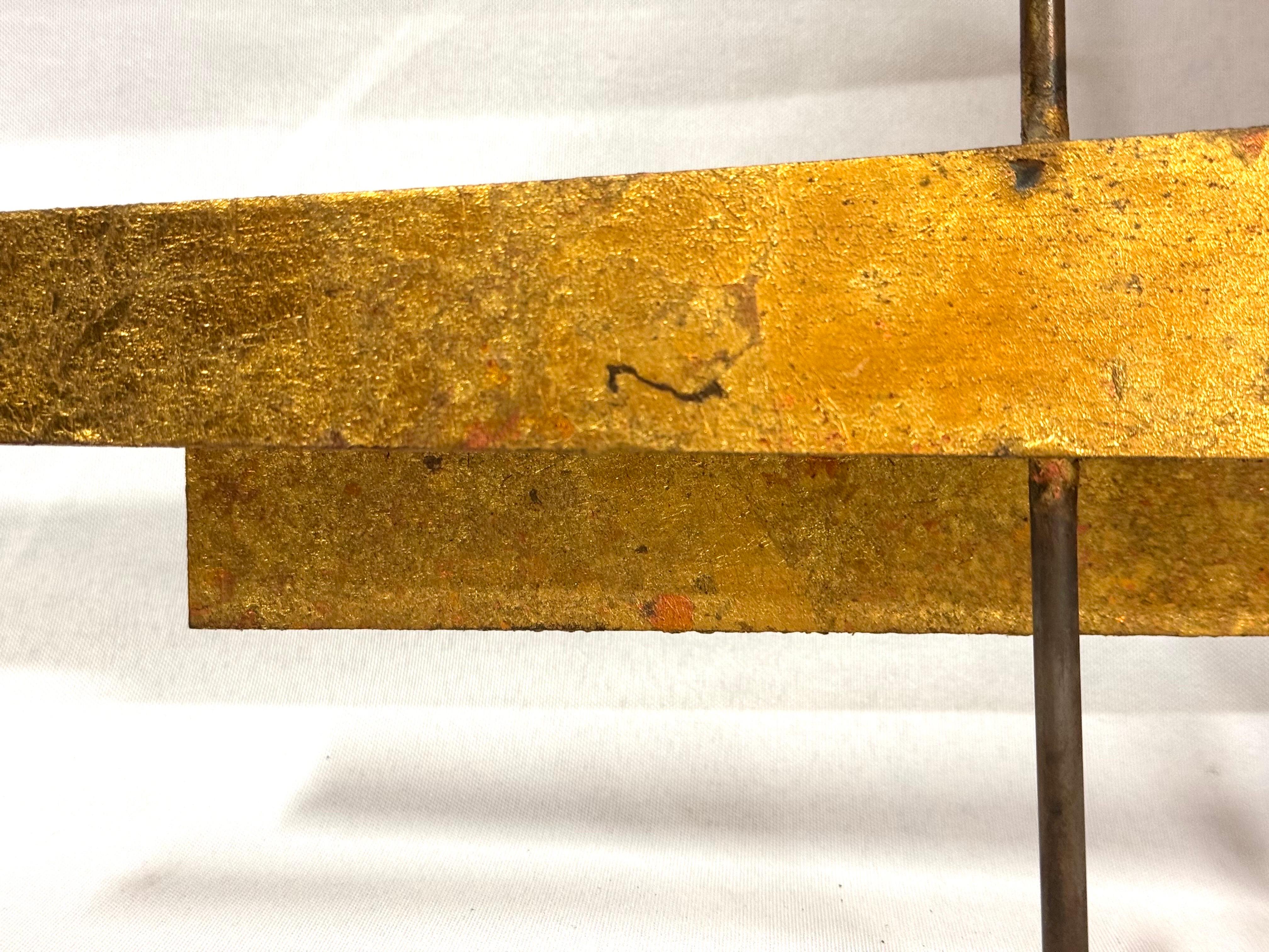 Gran escultura de metal de mediados de siglo de un velero en venta 10
