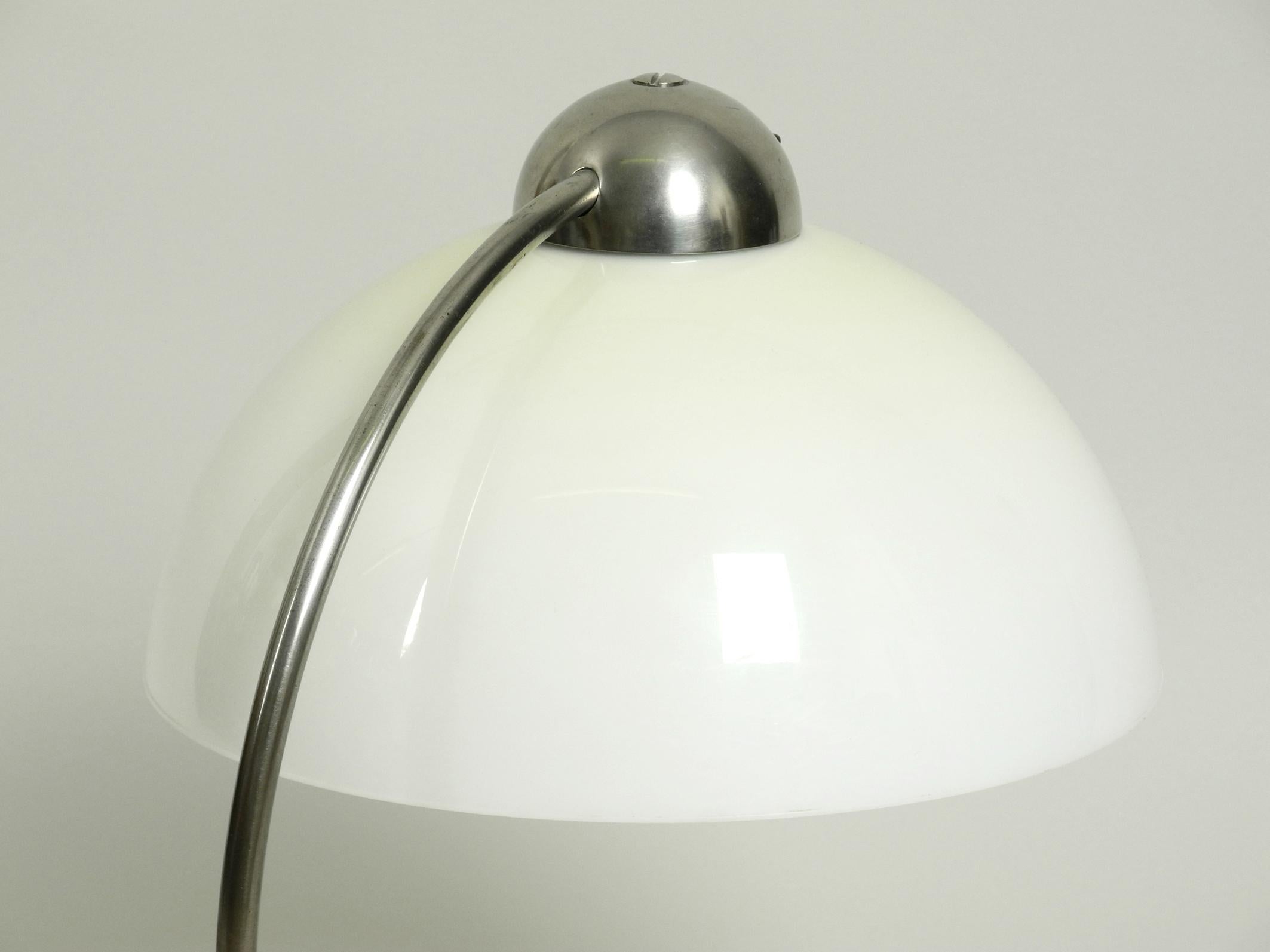 Large Midcentury Metal Table Lamp with Plastic Shade by Schanzenbach, Germany For Sale 3